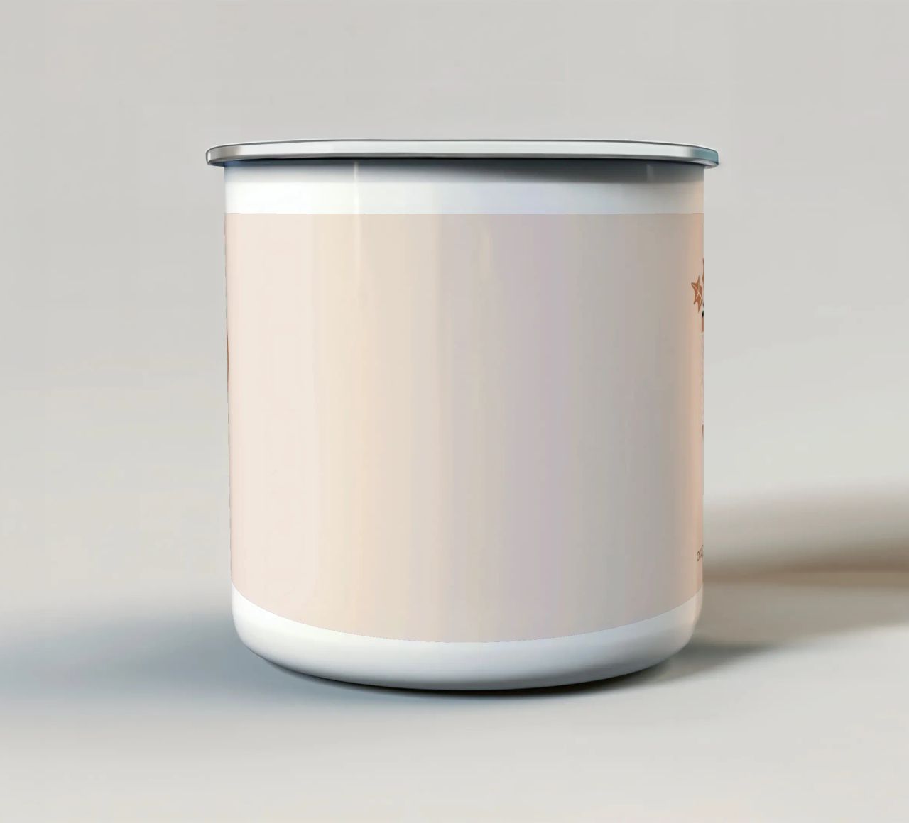 Blush Have A Cup Of Cheer Emaille Tasse von Orara Studio