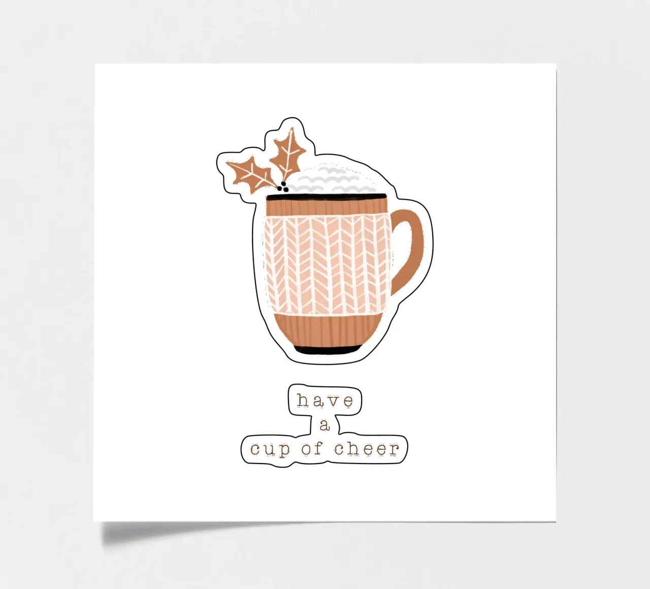 Blush Have A Cup Of Cheer sticker sheet by Orara Studio