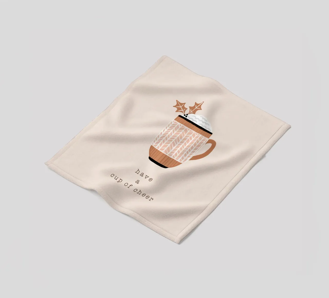 Blush Have A Cup Of Cheer coperta in pile da Orara Studio