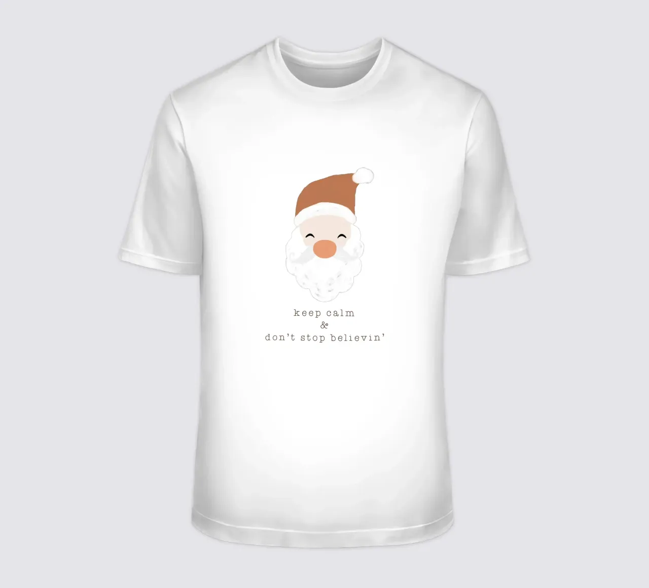 Blush Keep Calm & Don't Stop Believing T-Shirt von Orara Studio