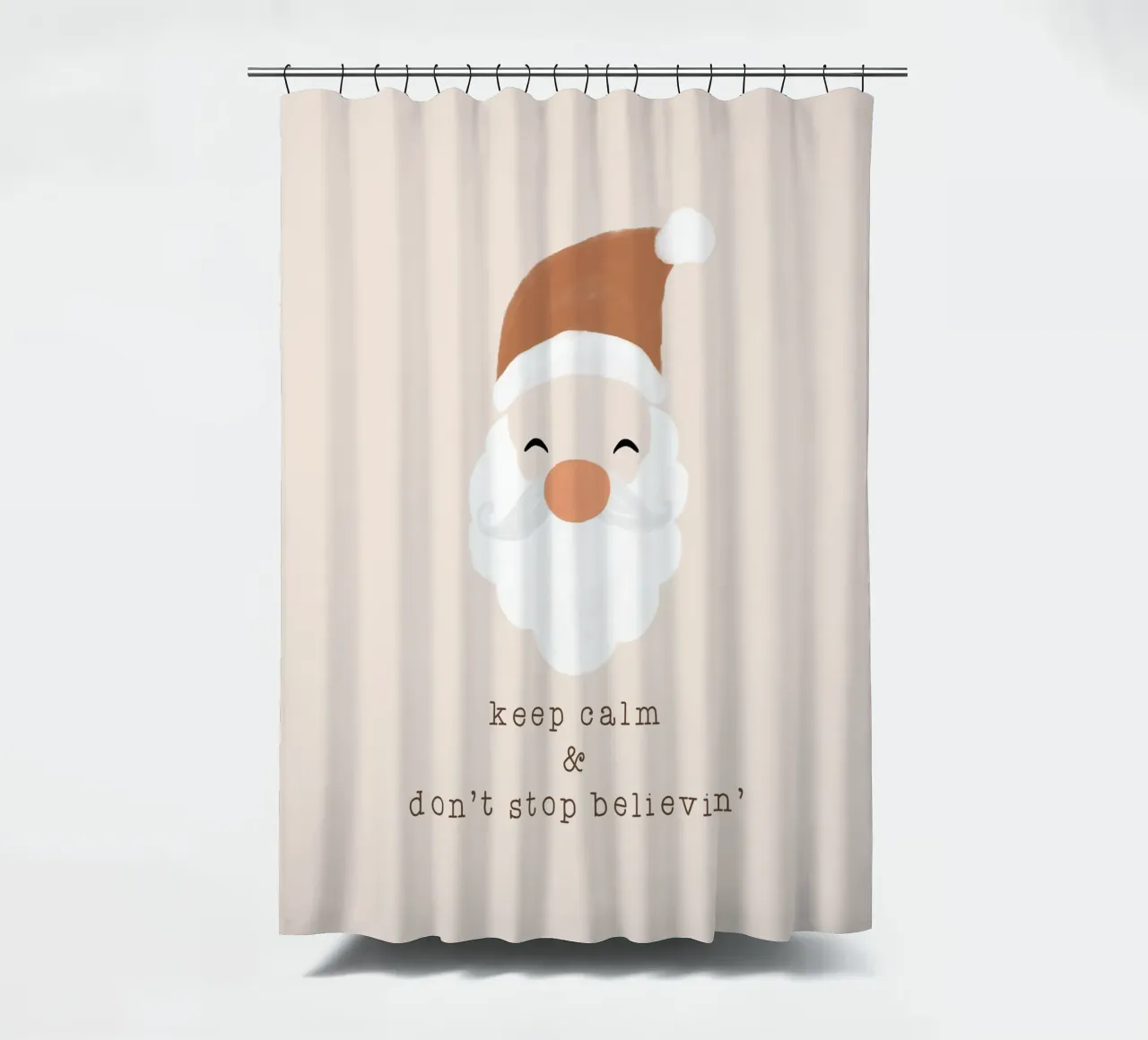 Blush Keep Calm & Don't Stop Believing Duschvorhang von Orara Studio