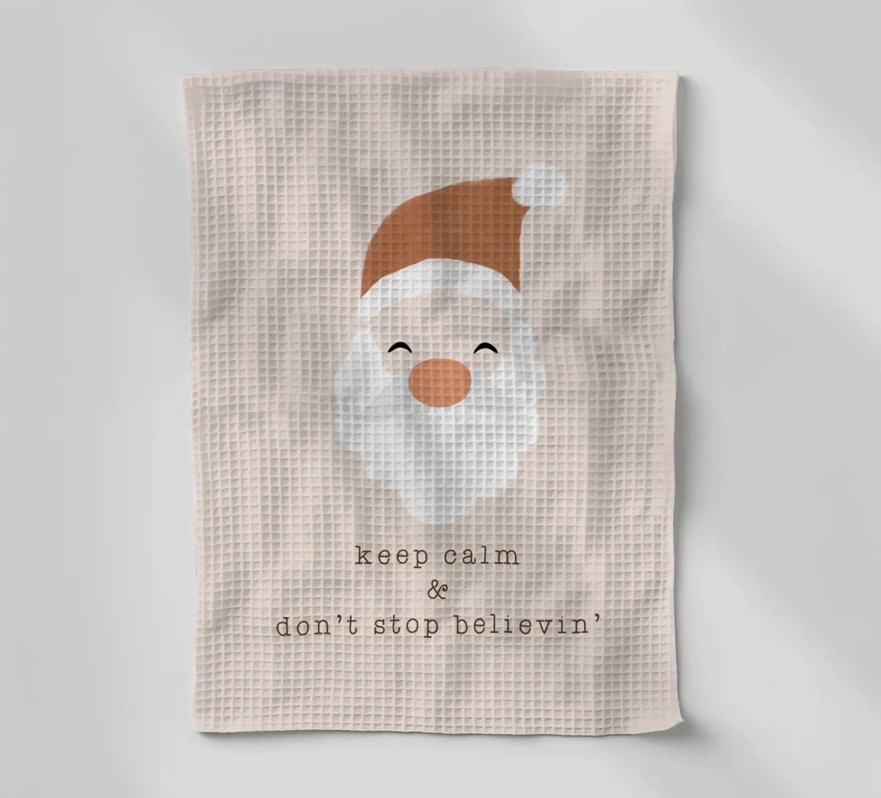 Blush Keep Calm & Don't Stop Believing Geschirrtuch von Orara Studio