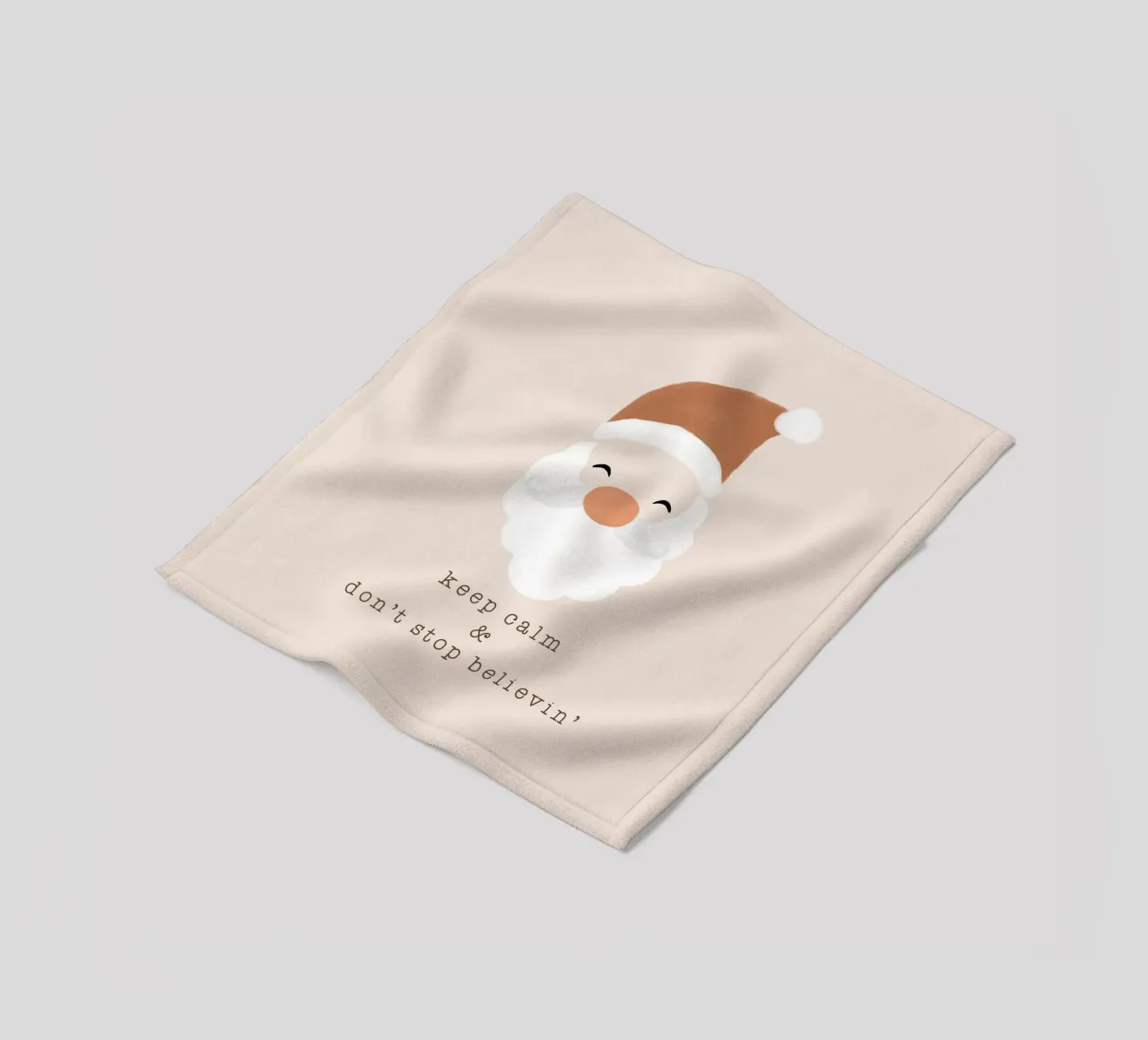 Blush Keep Calm & Don't Stop Believing Fleecedecke von Orara Studio