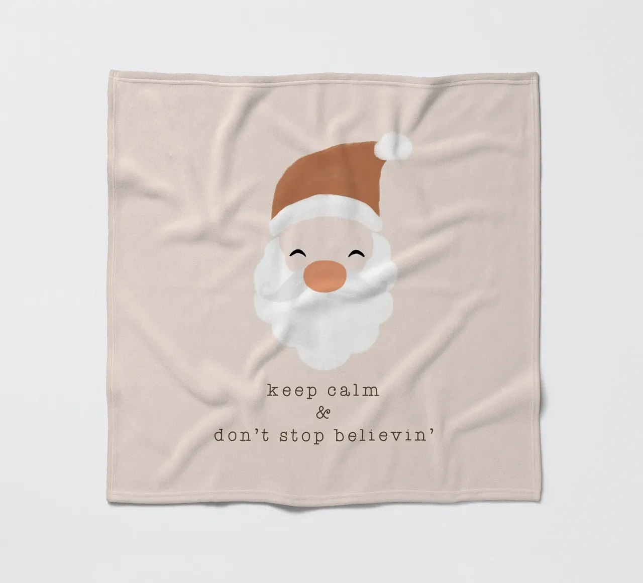 Blush Keep Calm & Don't Stop Believing Fleecedecke von Orara Studio