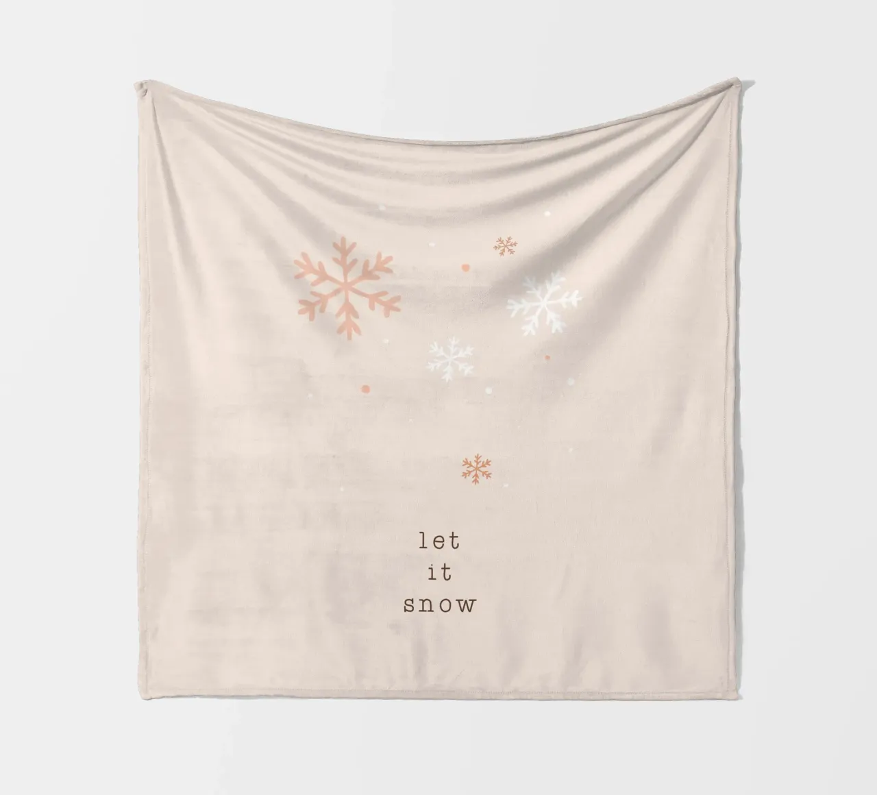 Blush Let It Snow coperta in pile da Orara Studio