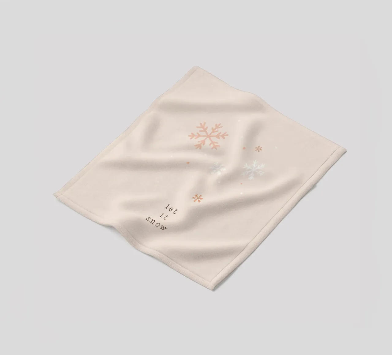 Blush Let It Snow coperta in pile da Orara Studio