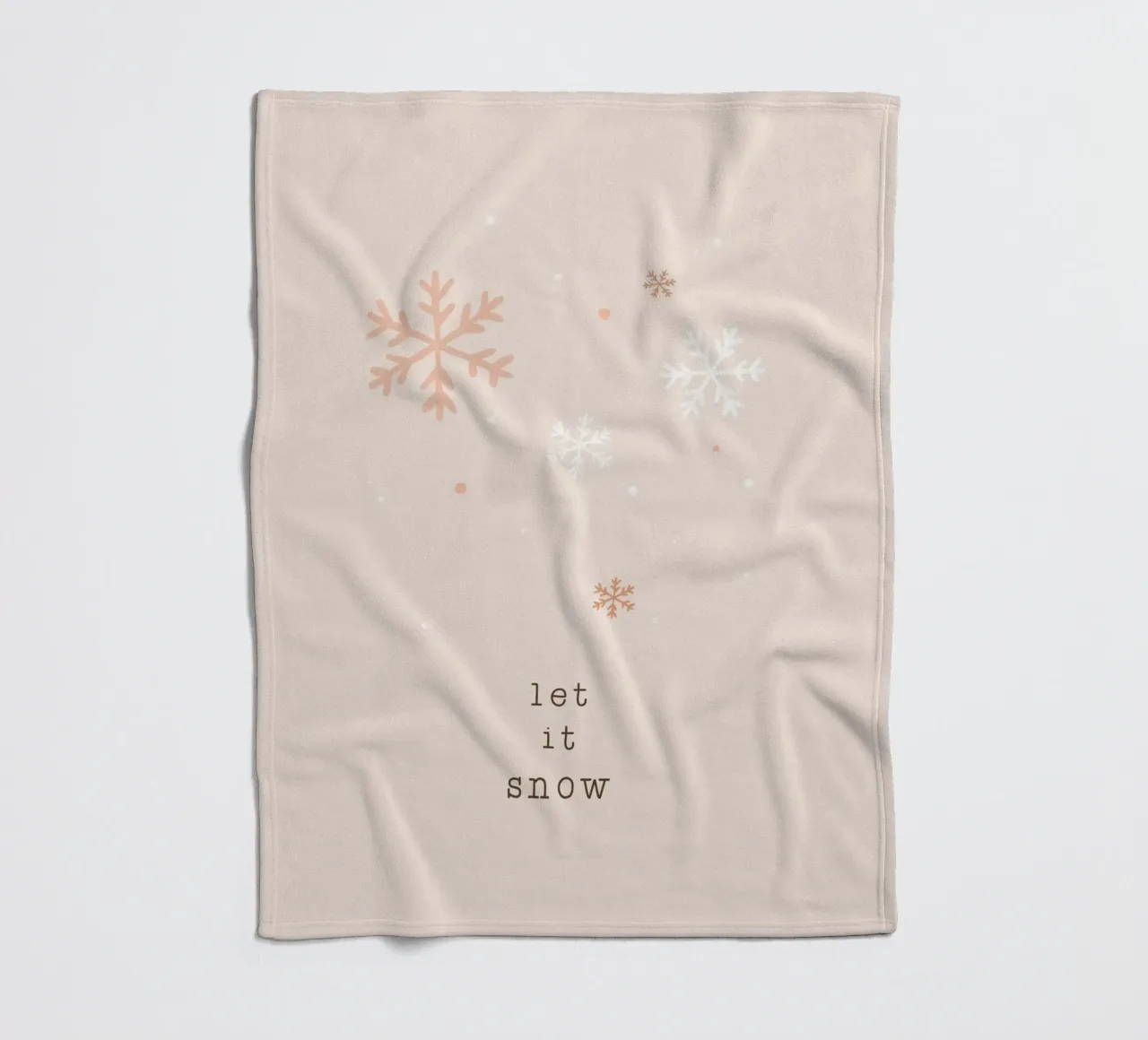Blush Let It Snow coperta in pile da Orara Studio