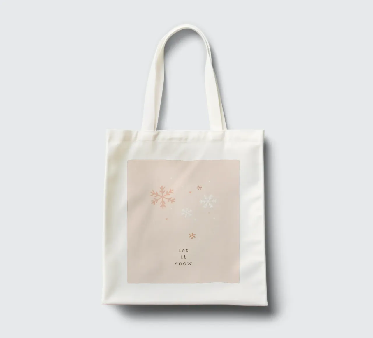 Blush Let It Snow borsa in juta da Orara Studio