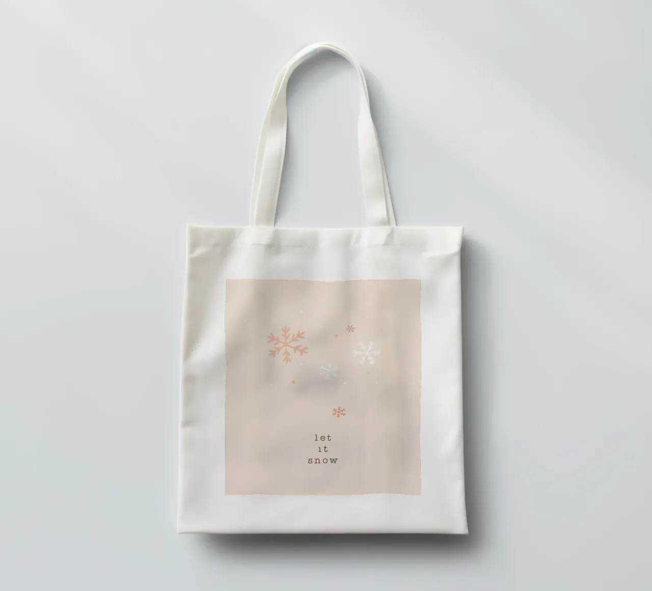 Blush Let It Snow borsa in juta da Orara Studio