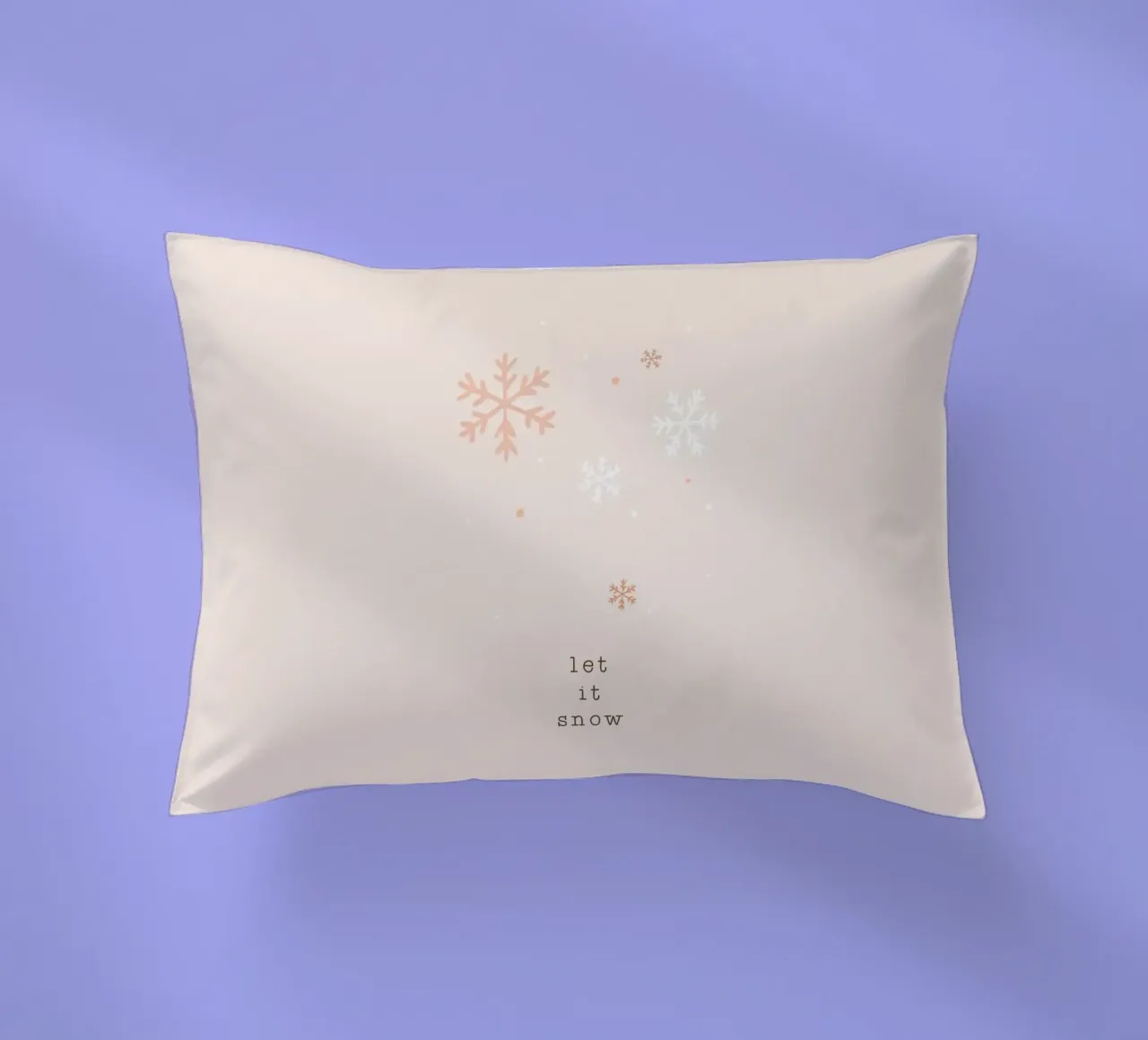 Blush Let It Snow cuscino da Orara Studio