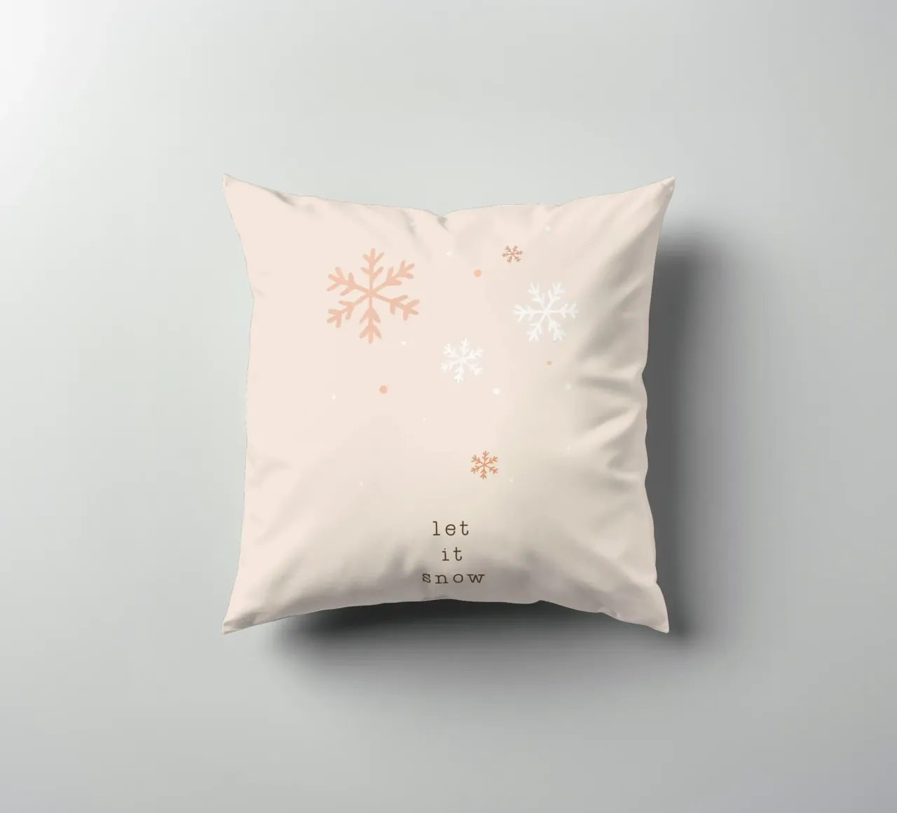 Blush Let It Snow cuscino da Orara Studio