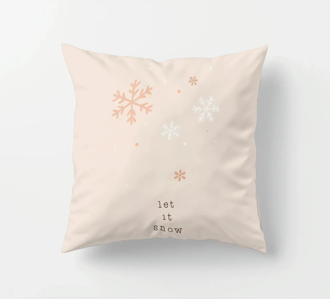 Blush Let It Snow cuscino da Orara Studio