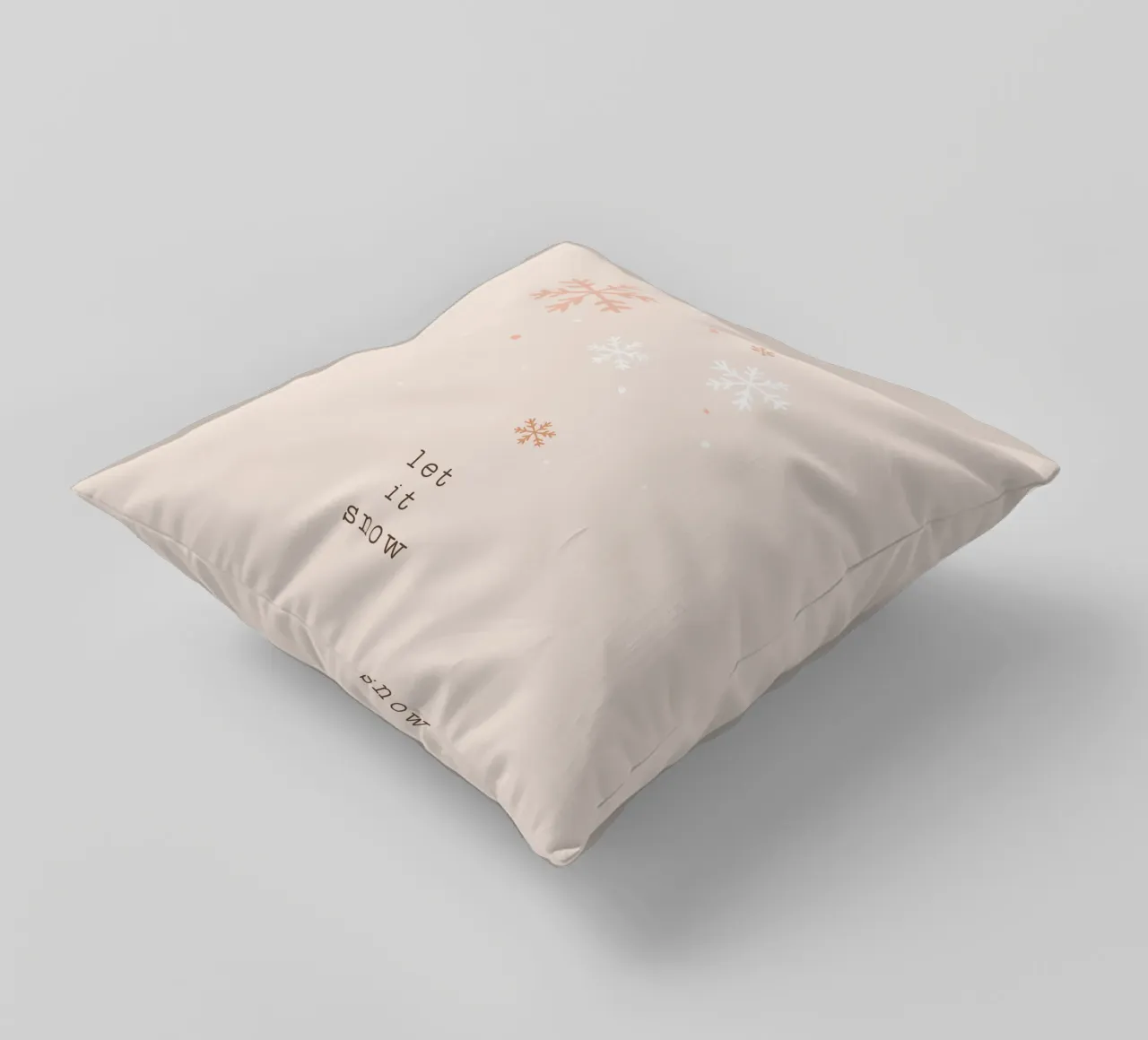 Blush Let It Snow cuscino da Orara Studio