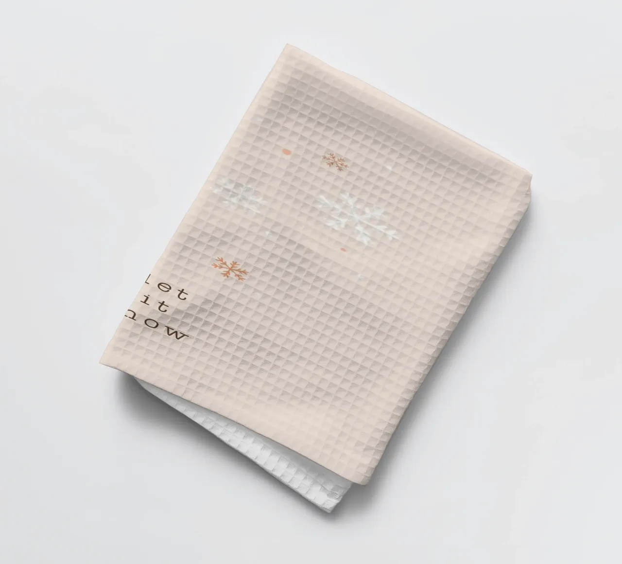 Blush Let It Snow canovaccio da cucina da Orara Studio