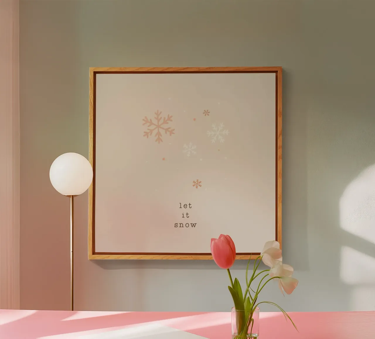 Blush Let It Snow plexiglass da Orara Studio