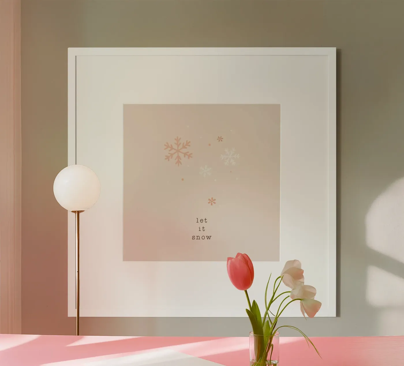 Blush Let It Snow poster da Orara Studio