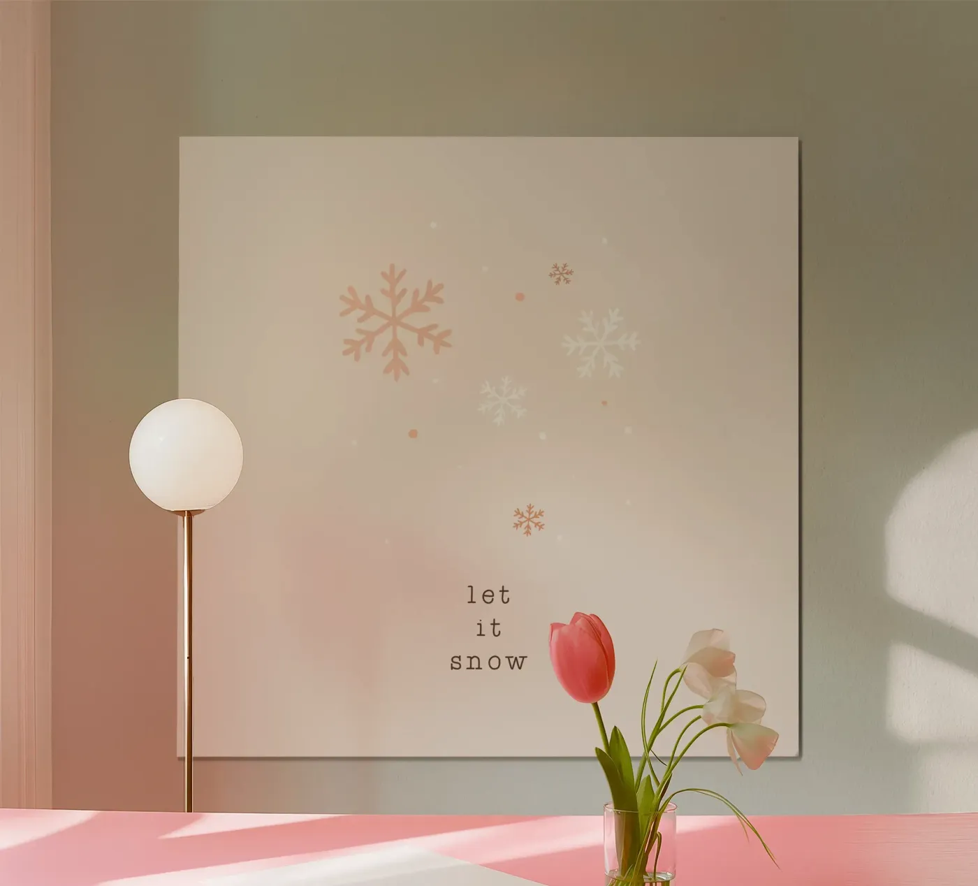 Blush Let It Snow poster da Orara Studio