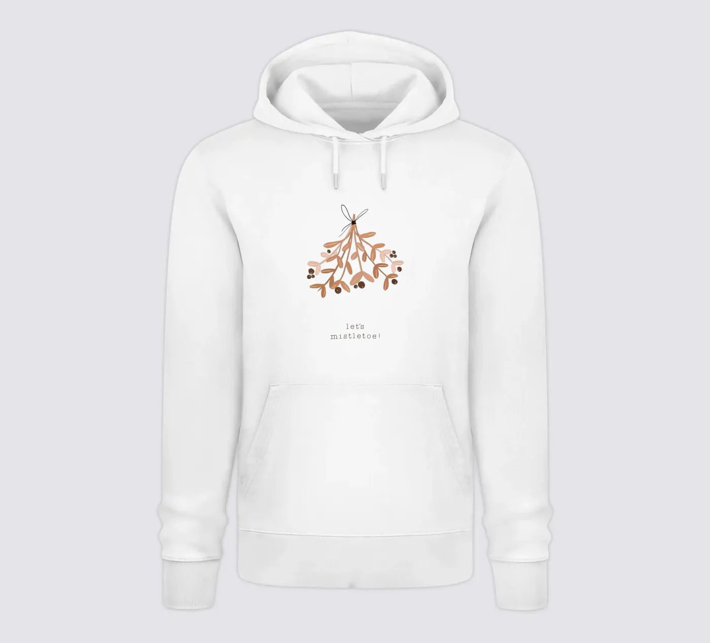 Blush Let's Mistletoe hoodie by Orara Studio
