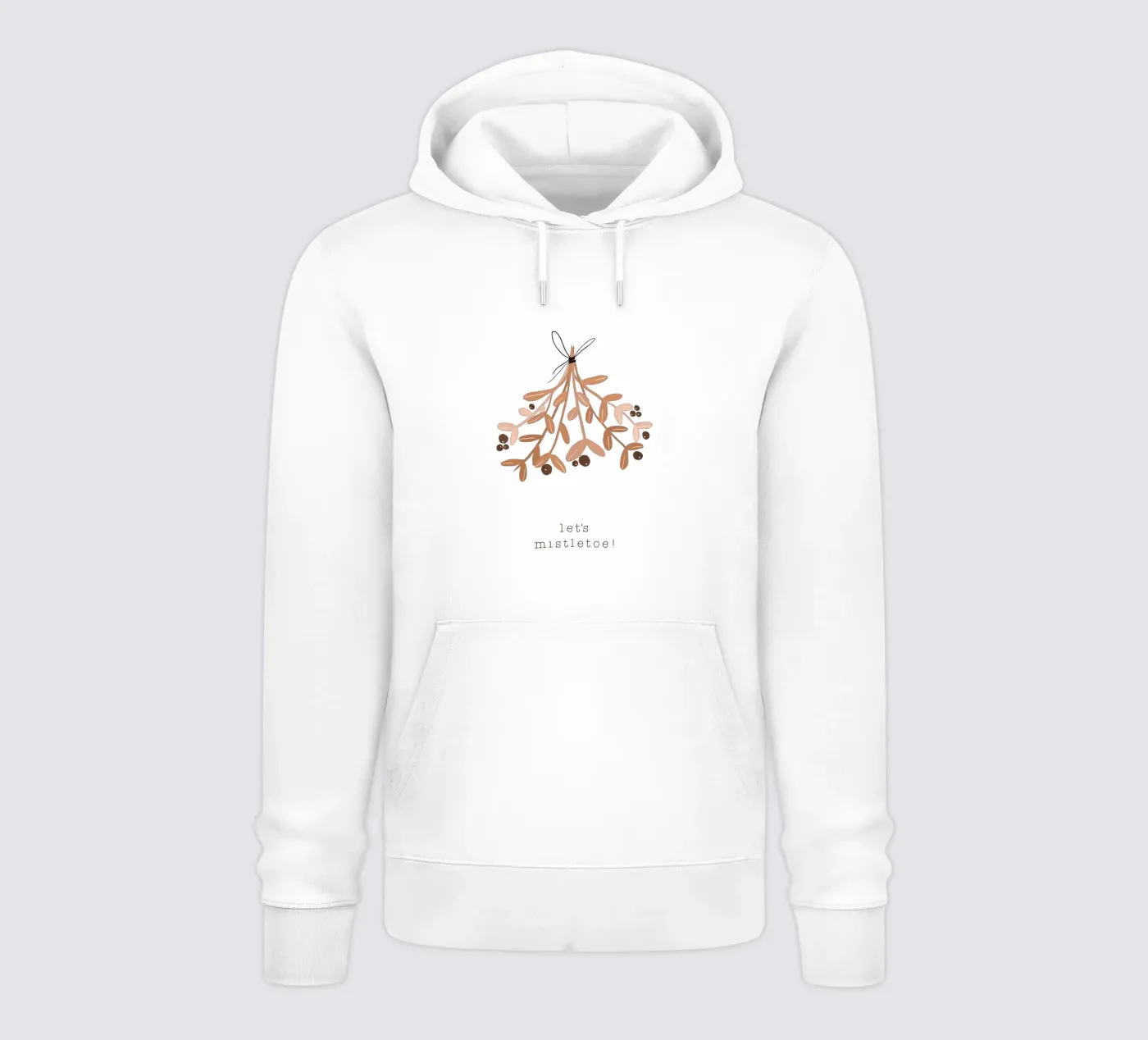 Blush Let's Mistletoe hoodie by Orara Studio