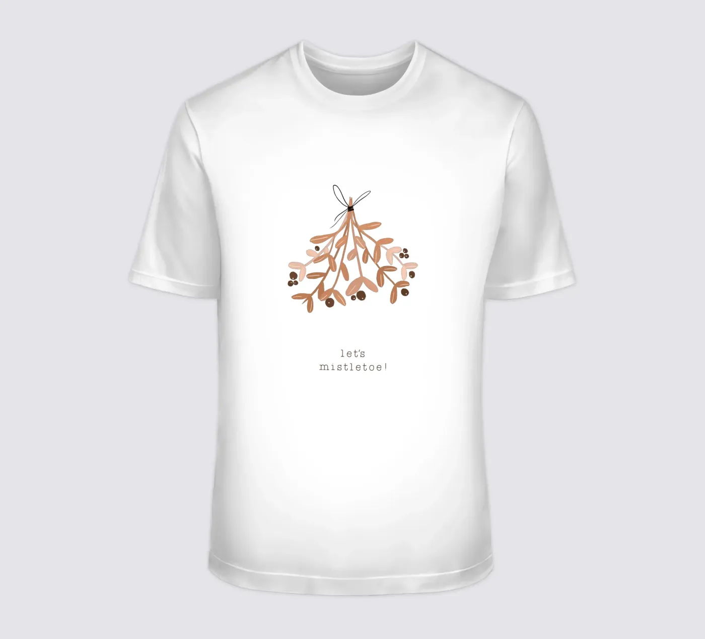 Blush Let's Mistletoe t-shirt by Orara Studio