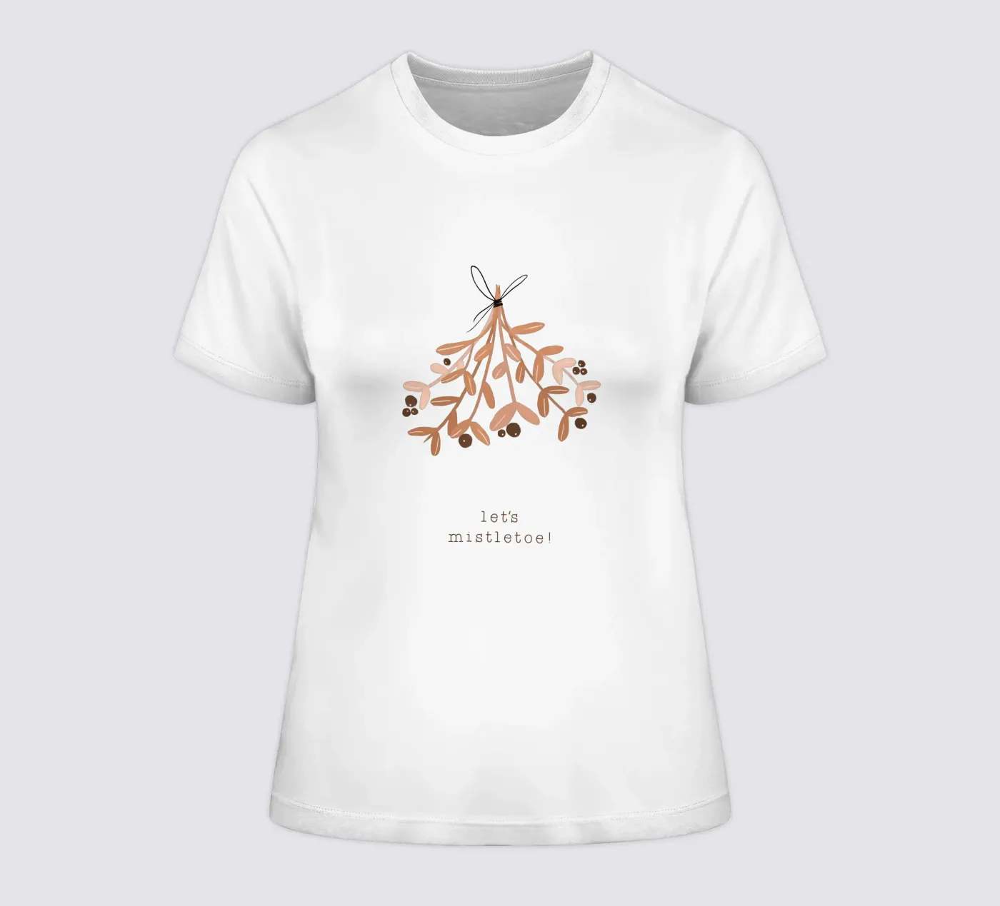 Blush Let's Mistletoe t-shirt da donna da Orara Studio
