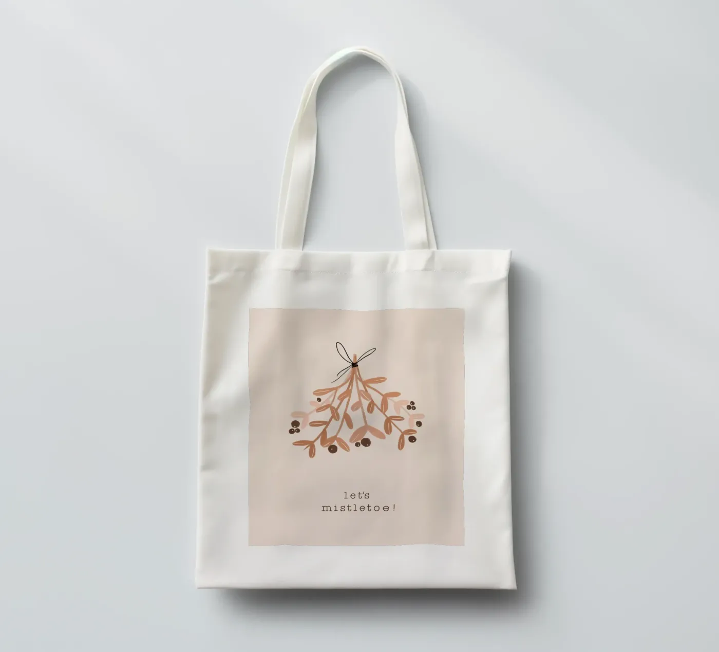 Blush Let's Mistletoe Jutebeutel von Orara Studio