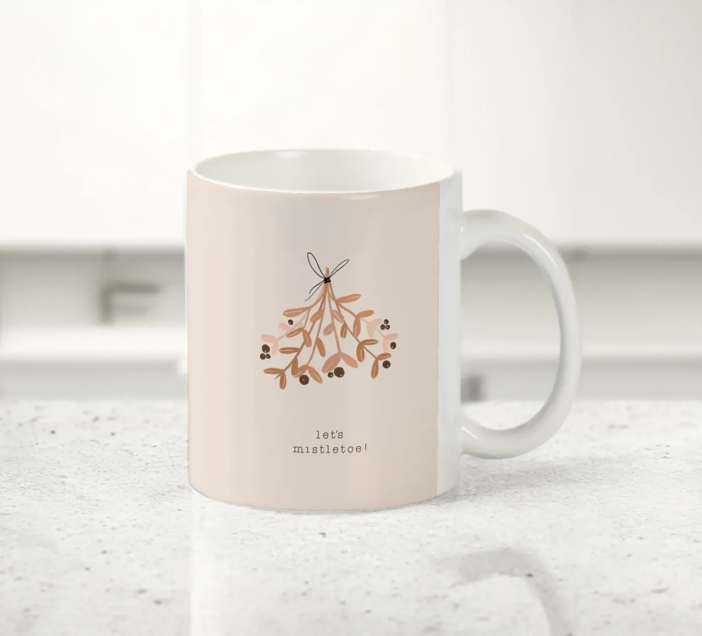 Blush Let's Mistletoe keramische mok van Orara Studio