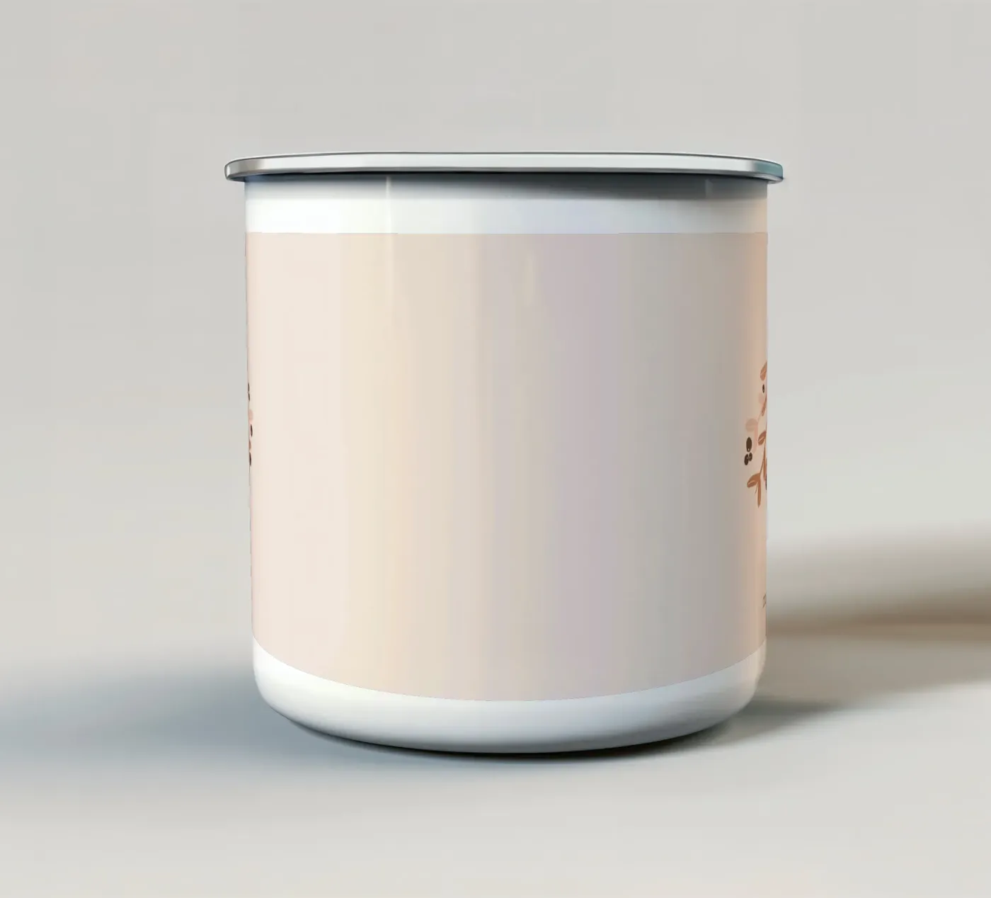 Blush Let's Mistletoe enamel mug by Orara Studio