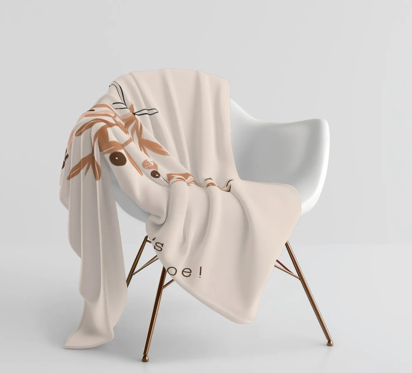 Blush Let's Mistletoe Fleecedecke von Orara Studio