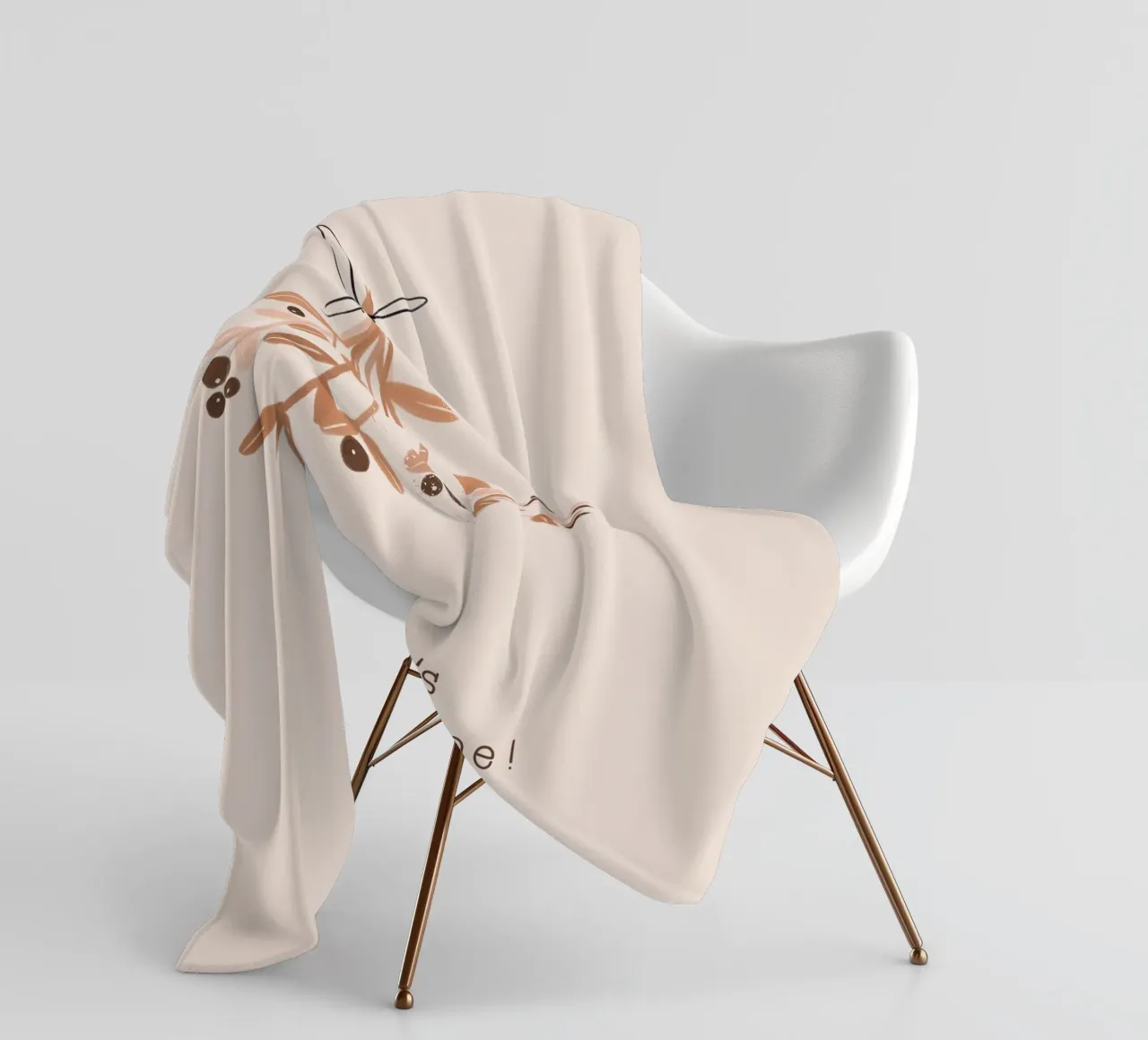 Blush Let's Mistletoe Fleecedecke von Orara Studio