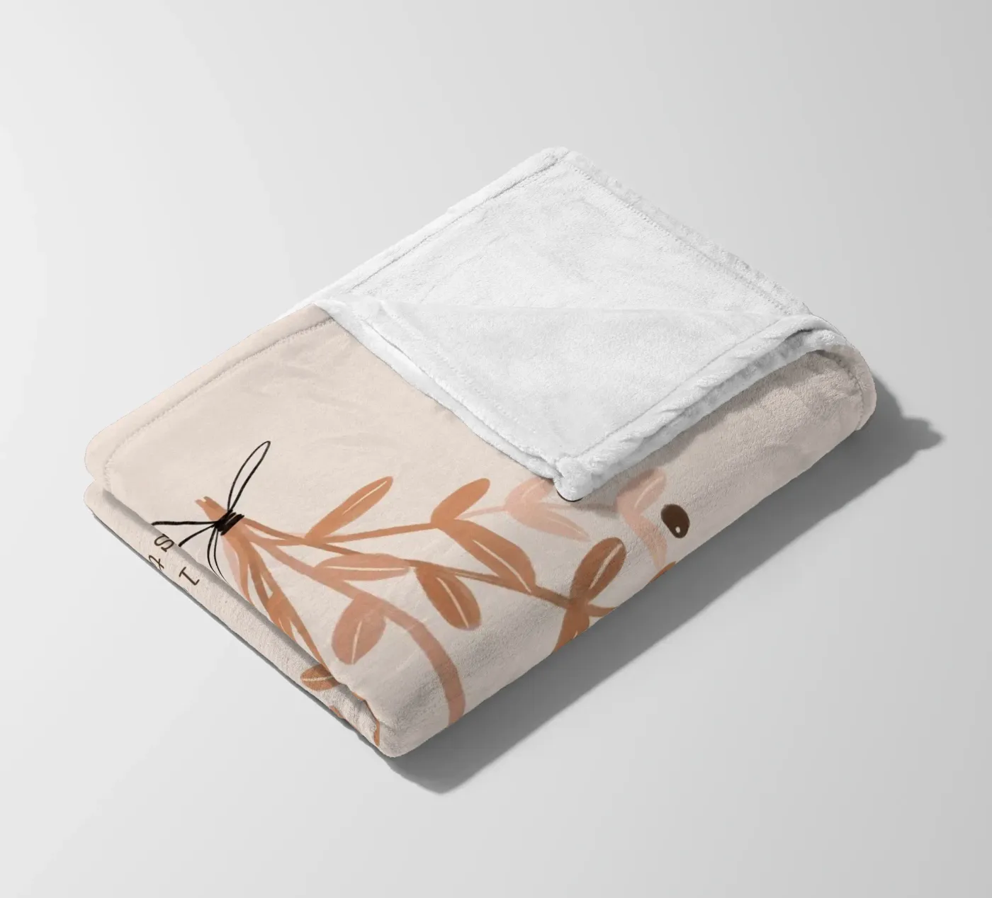 Blush Let's Mistletoe fleecedeken van Orara Studio