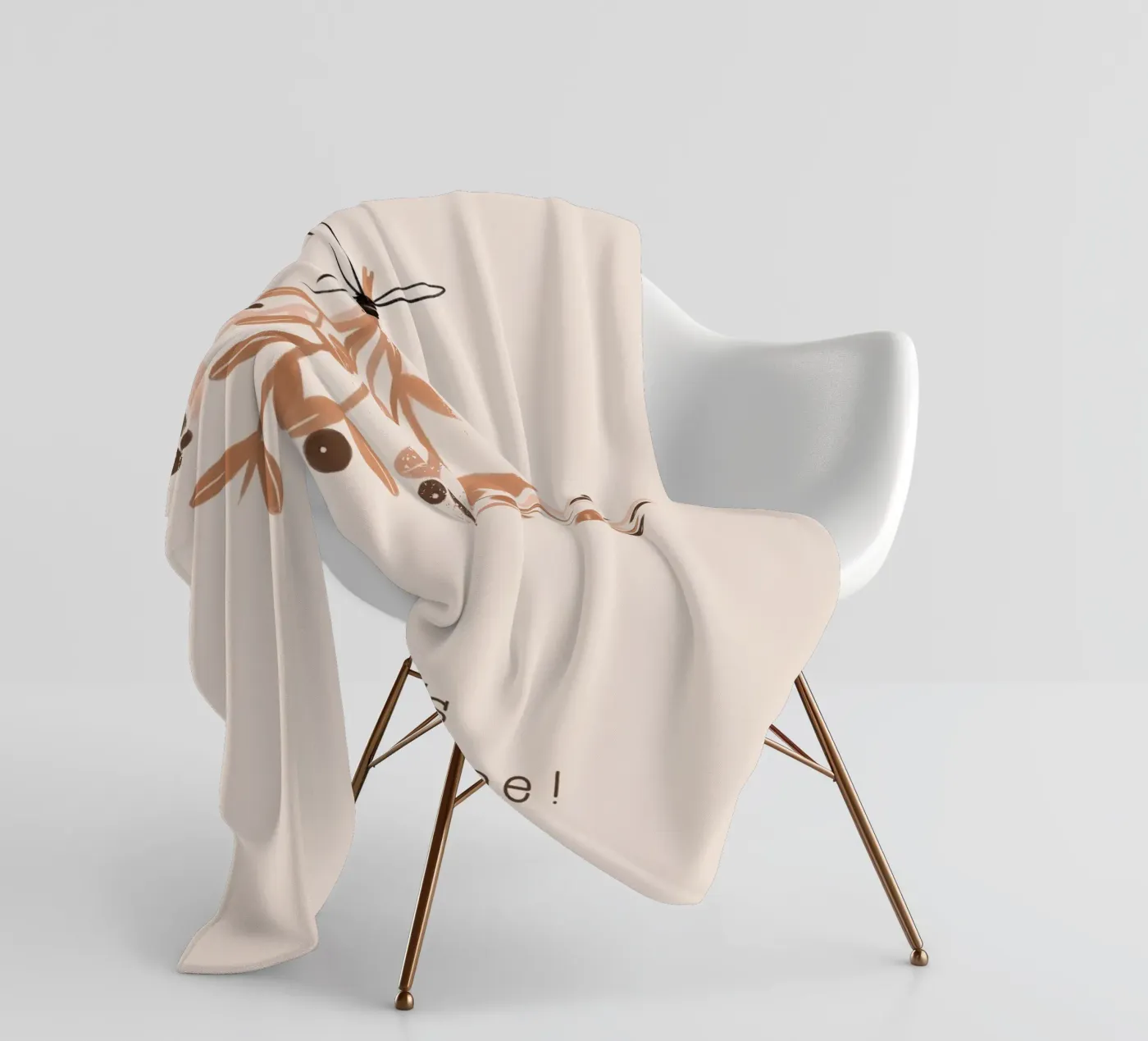 Blush Let's Mistletoe Fleecedecke von Orara Studio