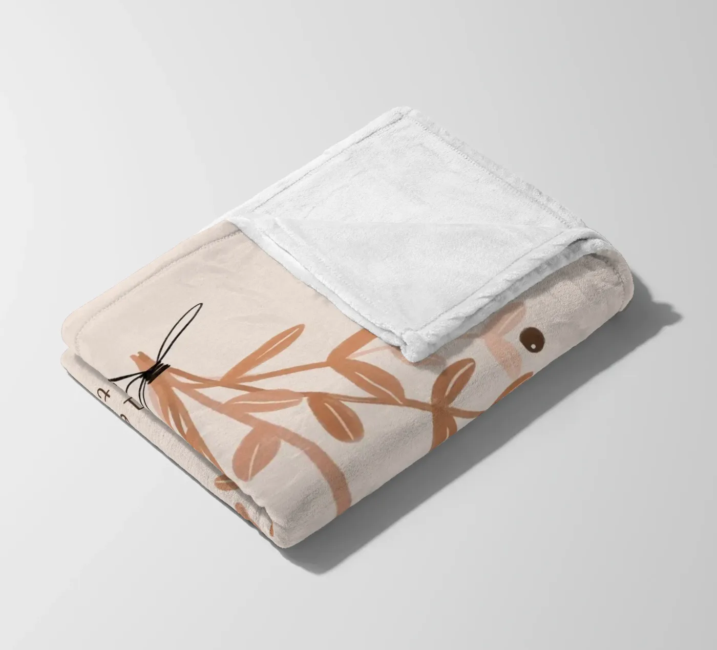 Blush Let's Mistletoe Fleecedecke von Orara Studio