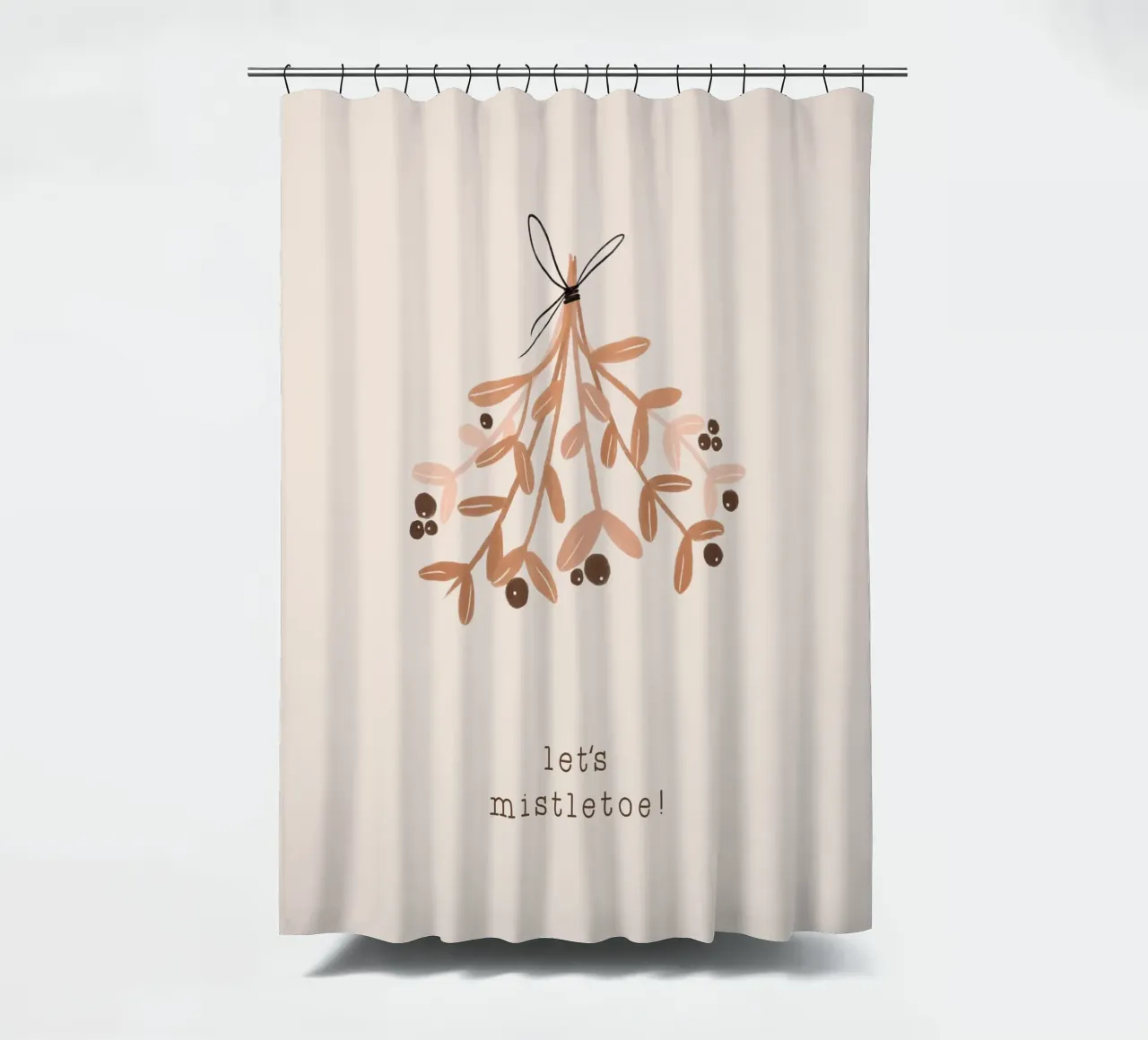Blush Let's Mistletoe Duschvorhang von Orara Studio