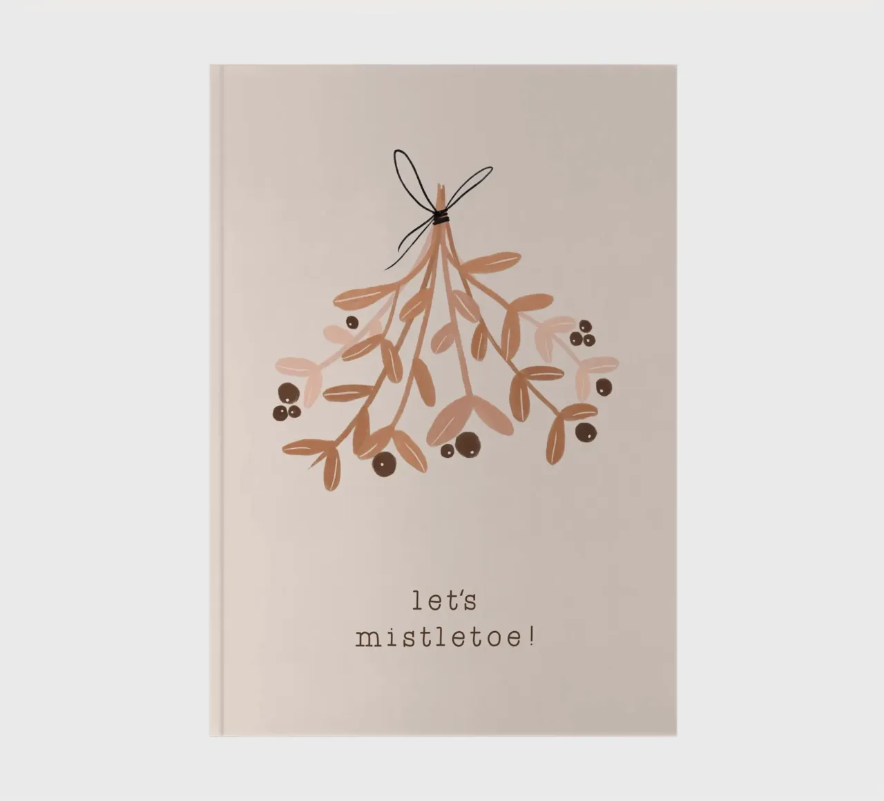 Blush Let's Mistletoe notebook by Orara Studio