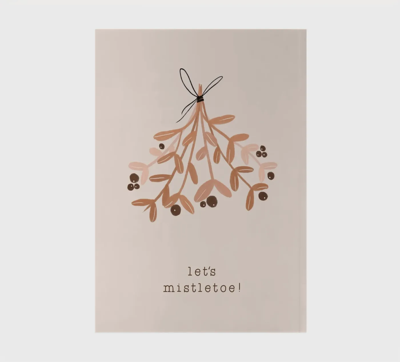 Blush Let's Mistletoe notebook by Orara Studio