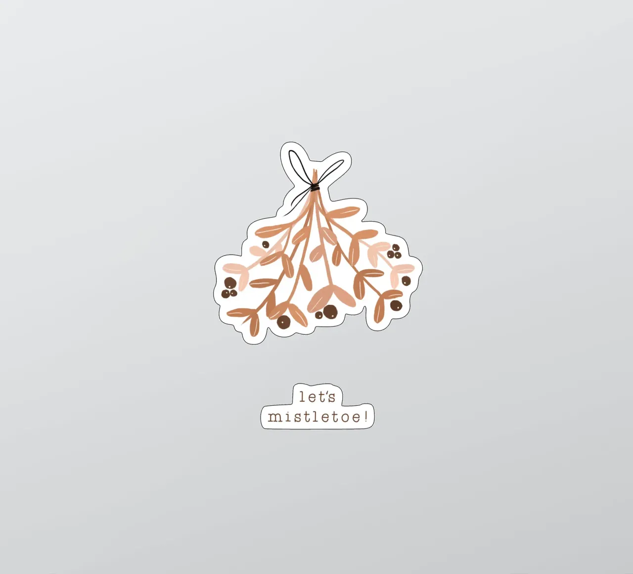Blush Let's Mistletoe sticker by Orara Studio