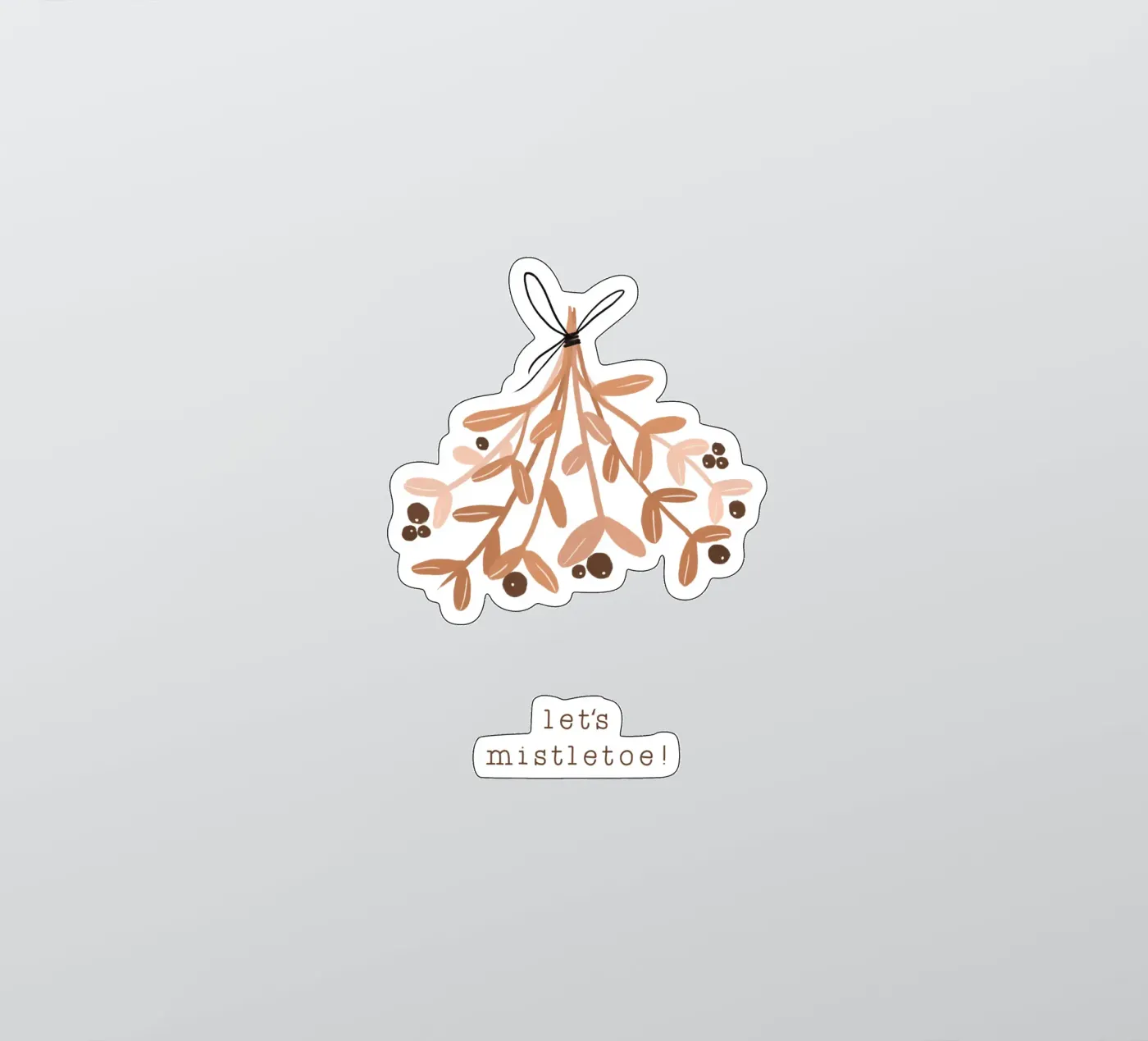 Blush Let's Mistletoe Sticker von Orara Studio