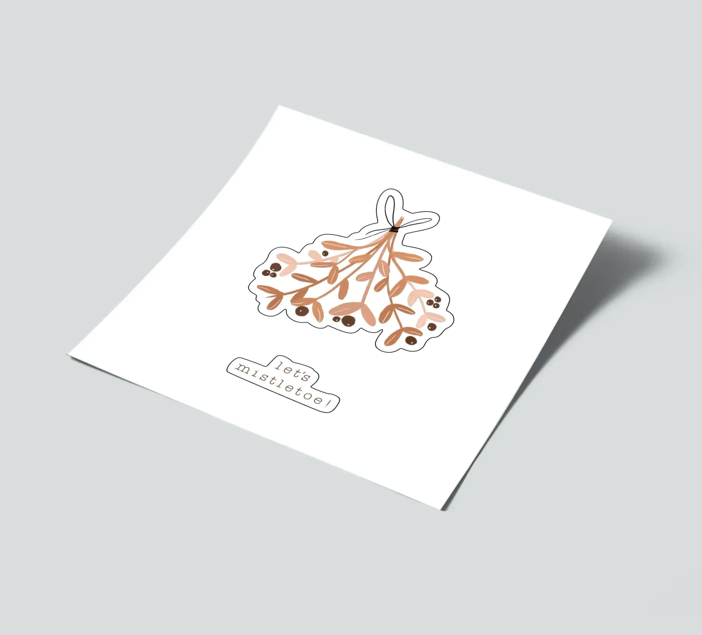 Blush Let's Mistletoe stickervel van Orara Studio