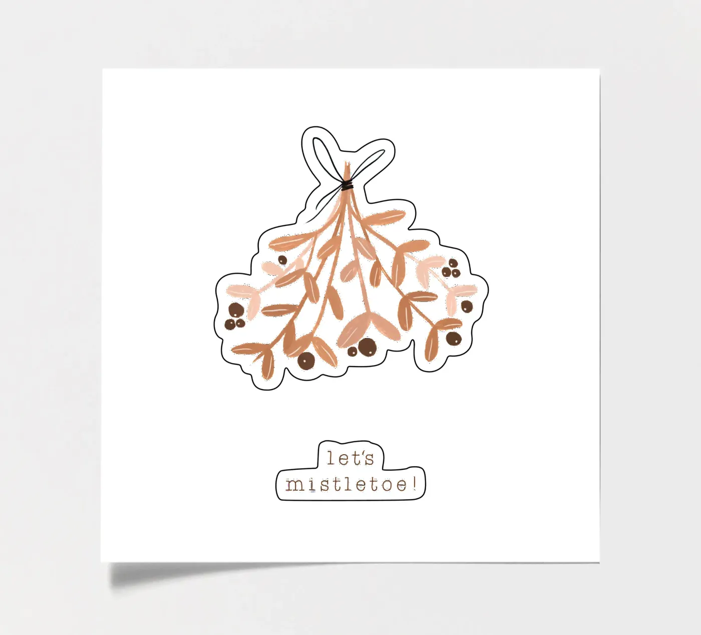 Blush Let's Mistletoe stickervel van Orara Studio