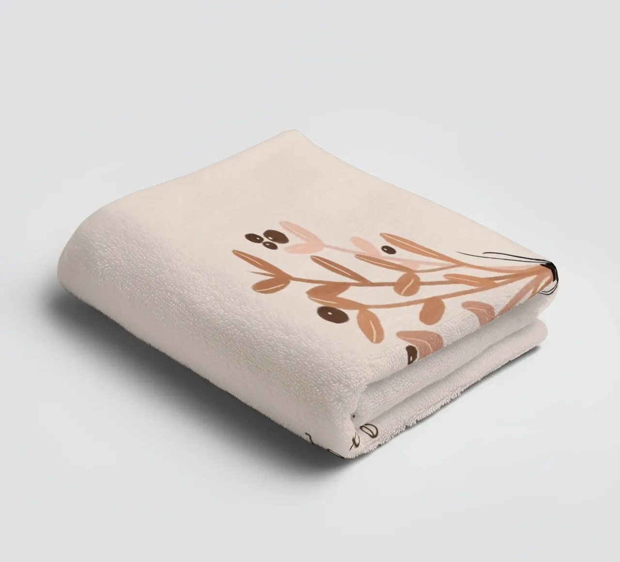 Blush Let's Mistletoe towel by Orara Studio
