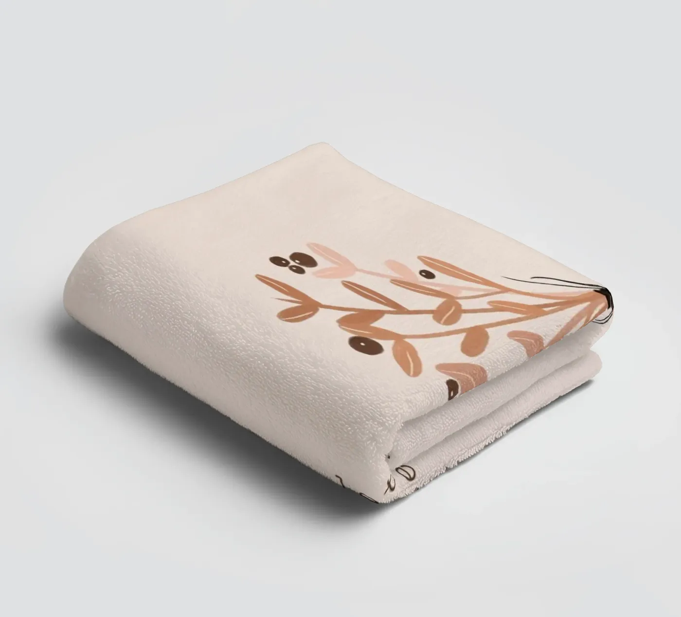 Blush Let's Mistletoe badhanddoek van Orara Studio