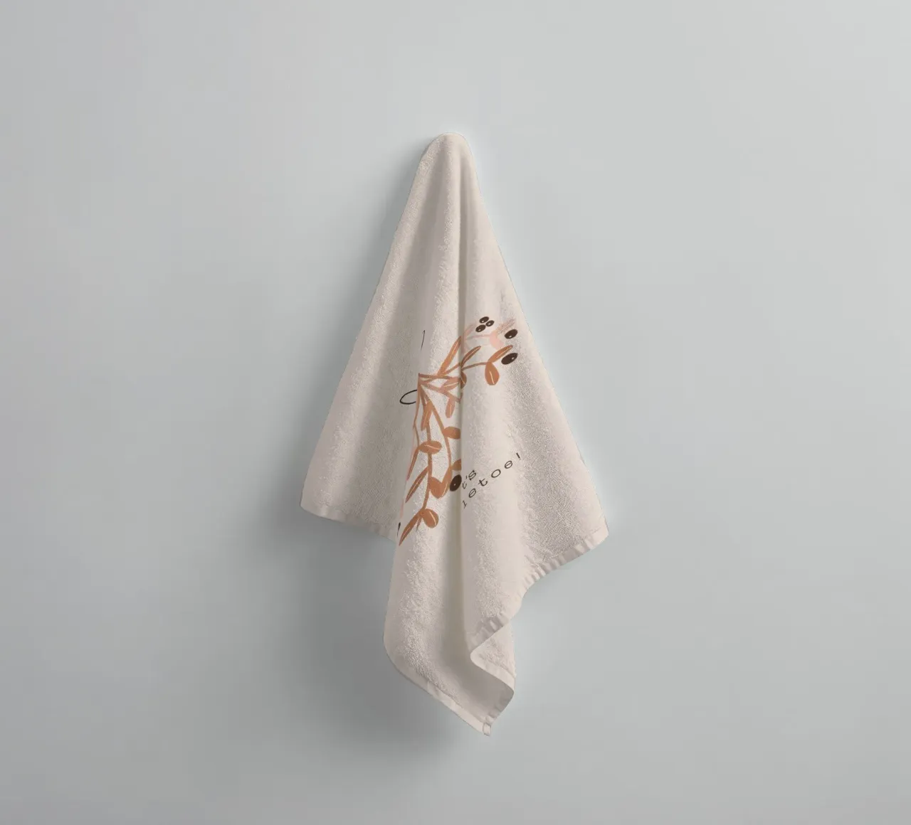 Blush Let's Mistletoe towel by Orara Studio