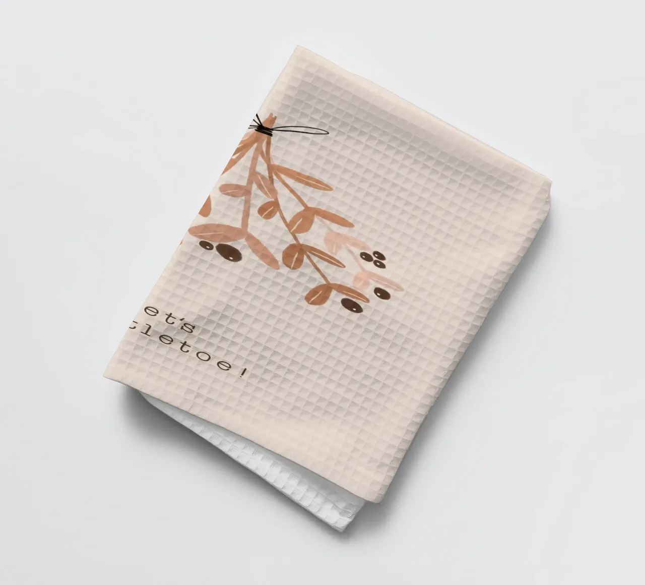 Blush Let's Mistletoe Geschirrtuch von Orara Studio