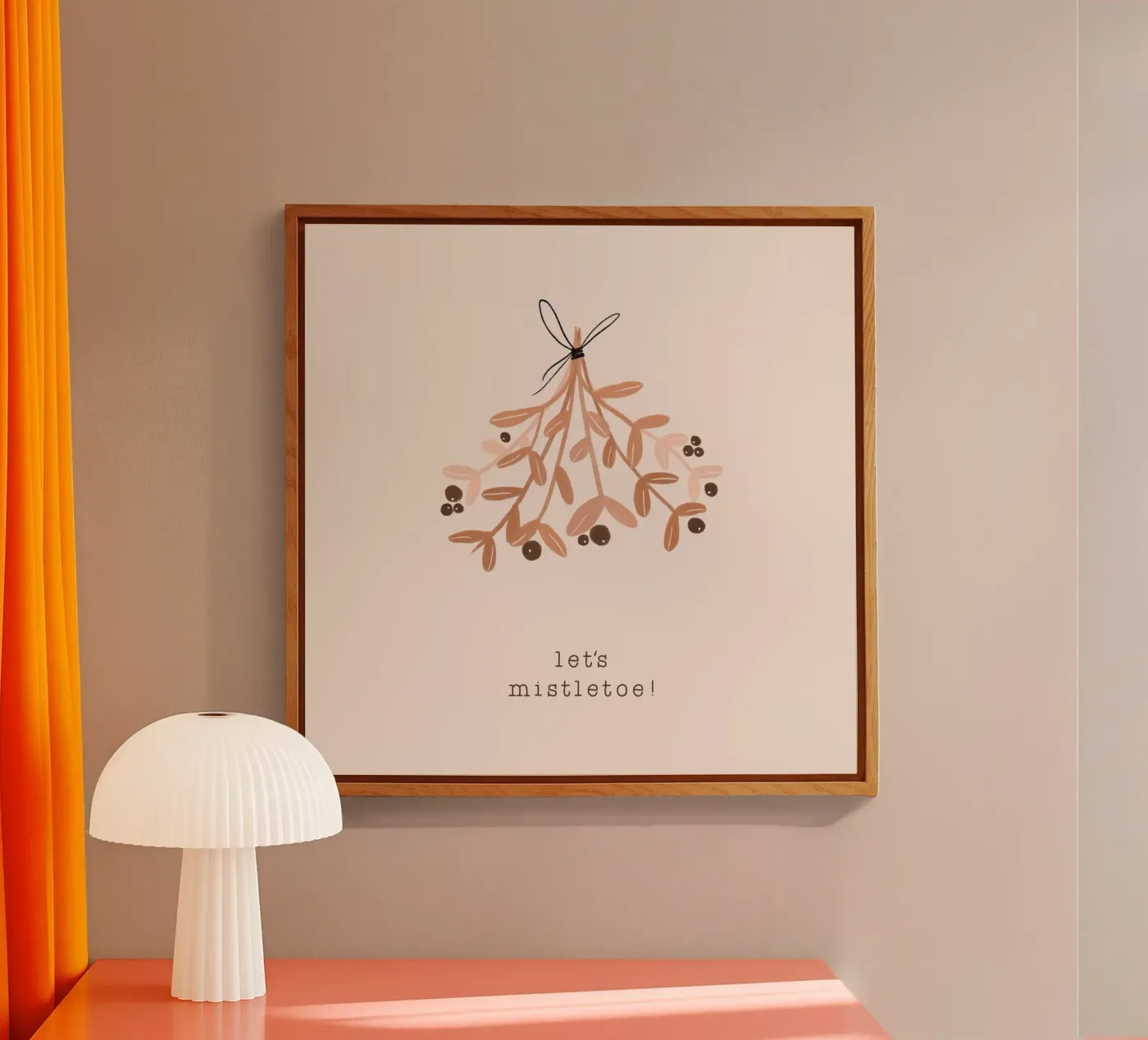 Blush Let's Mistletoe plexiglas de Orara Studio