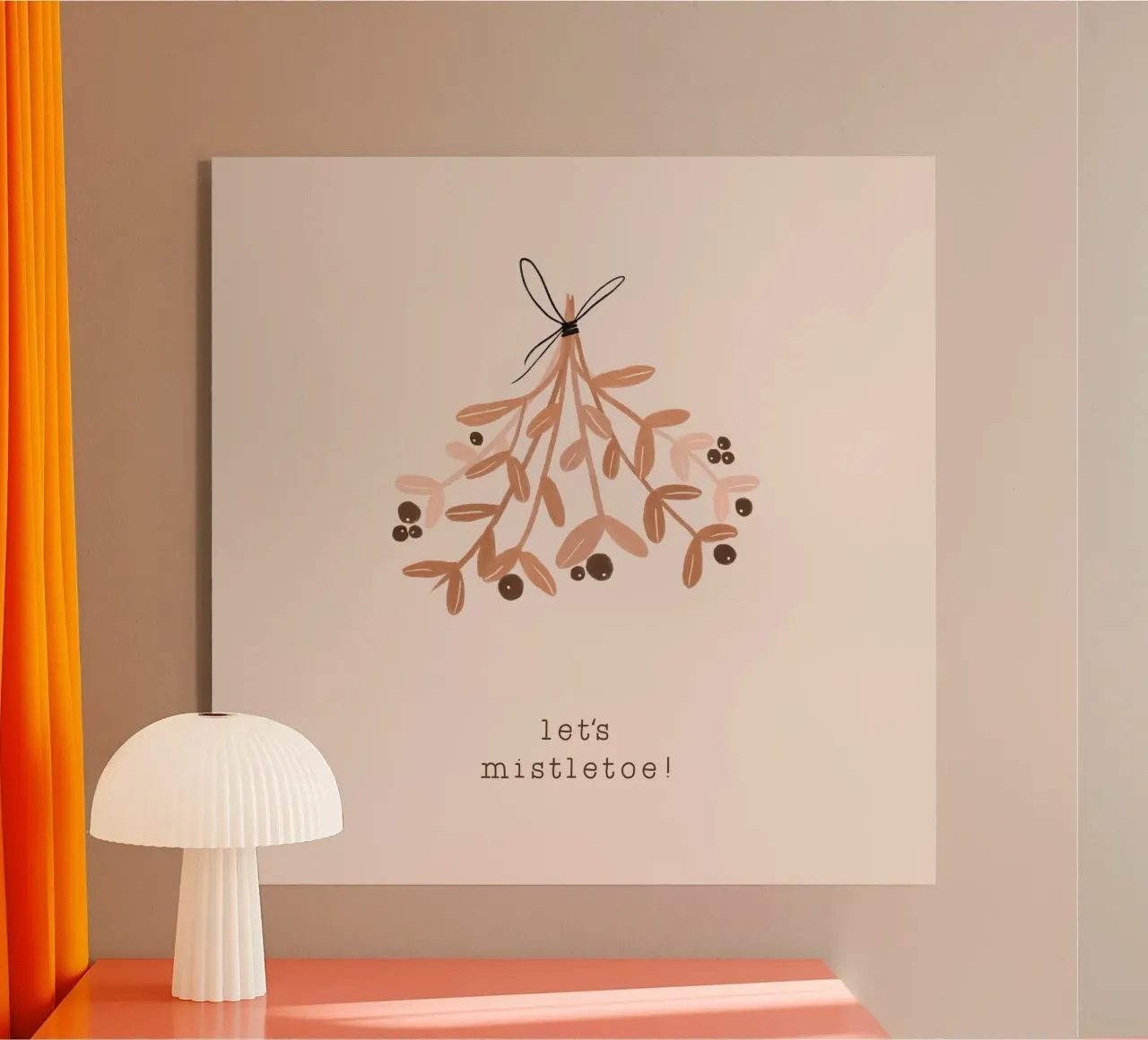 Blush Let's Mistletoe plexiglas de Orara Studio