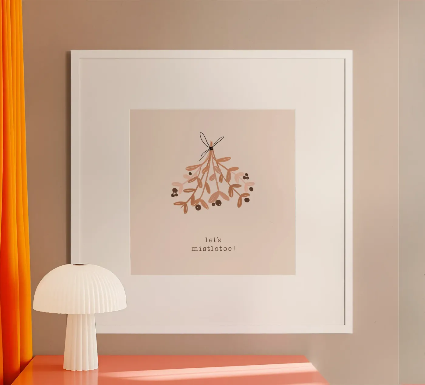 Blush Let's Mistletoe poster de Orara Studio