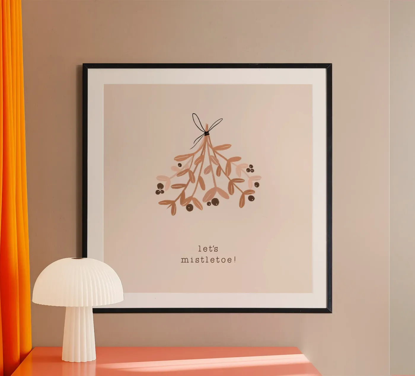 Blush Let's Mistletoe poster de Orara Studio