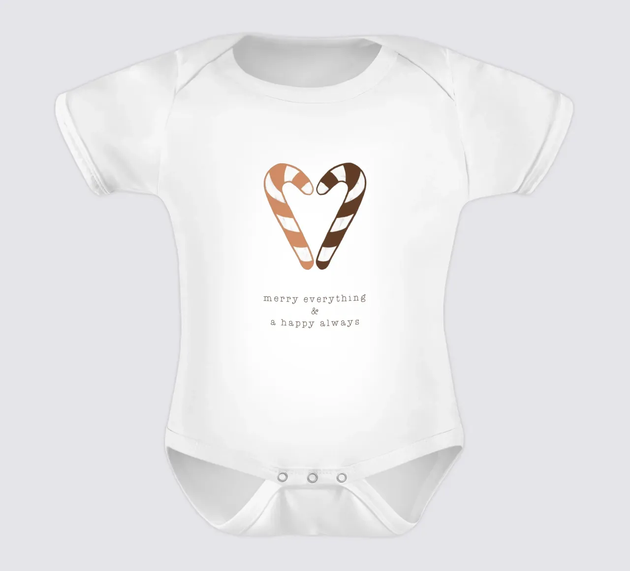 Blush Merry Everything & A Happy Always body neonato maniche corte da Orara Studio