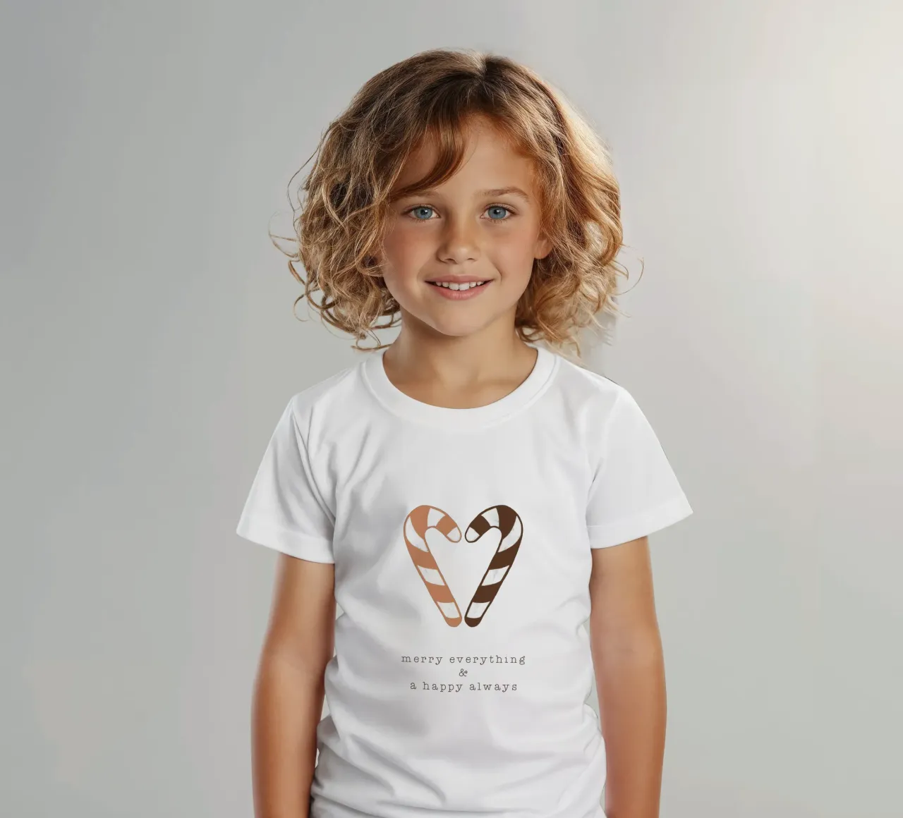 Blush Merry Everything & A Happy Always t-shirt bambini da Orara Studio
